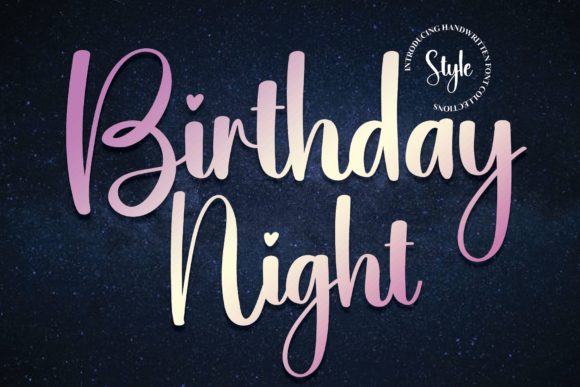 Birthday Night Font for Web Design Projects