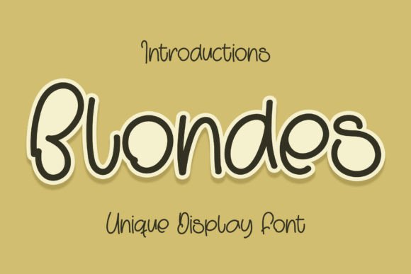 Blondes Font for Editorial Design and Content Creation