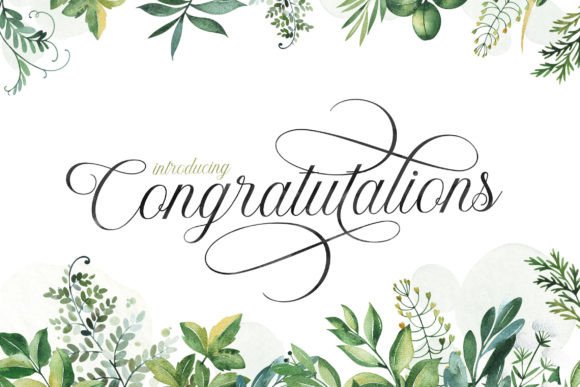 Congratulations Font for Editorial Design