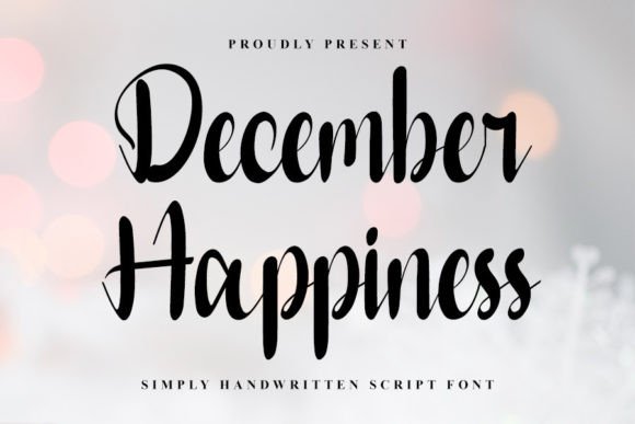 December Happiness Font for Branding and Design