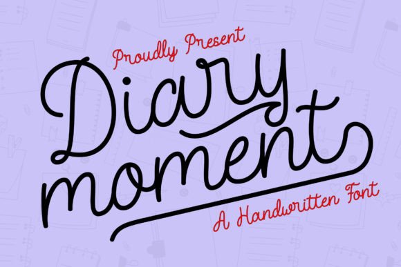 Diary Moment: A Graceful Script Font for Editorial Design
