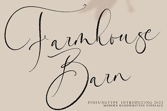 Farmhousebarn: A Timeless Handwritten Font for Editorial Design