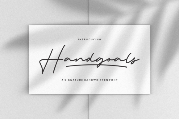 Handgoals: A Signature Handwritten Font for Craft Projects
