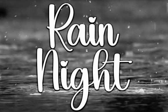 Rain Night Font for Modern Web Design