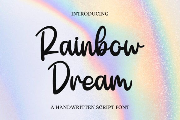 Rainbow Dream Font for Handmade Creations