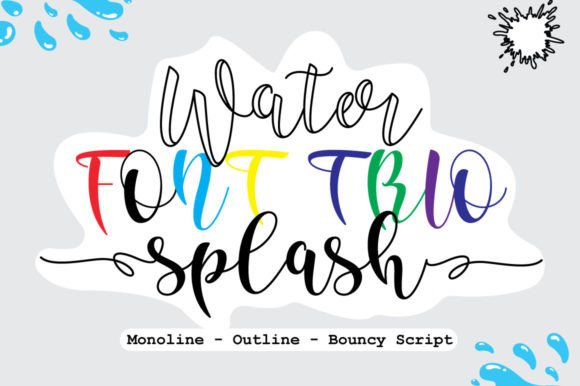 Water Splash Font for Web Design
