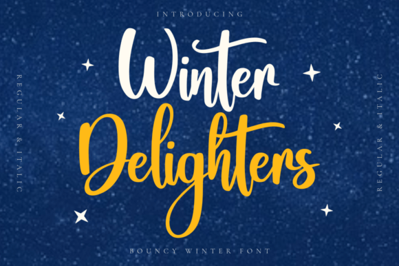 Winter Delighters: A Handwritten Script Font for Branding Magic