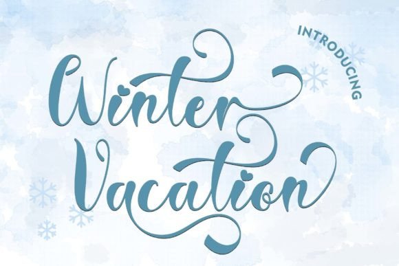 Winter Vacation Font for Web Design